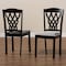 Baxton Studio Delilah Grey Upholstered and Dark Brown Wood 2-Piece Dining Chair Set 171-10952 - alternate 3